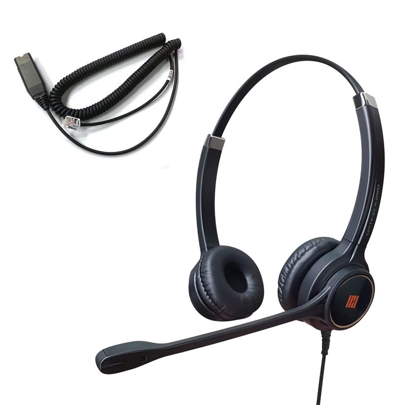 IPD IPH-255 Phone Headset with Noise Cancelling Microphone for Office and Call Center-Compatible with Avaya 1608 1616 9601 9608 9611 9611G 9620 9621 9630 9631 9640 9641 9650 9670 J139 J159 J169 J179 - Image 1